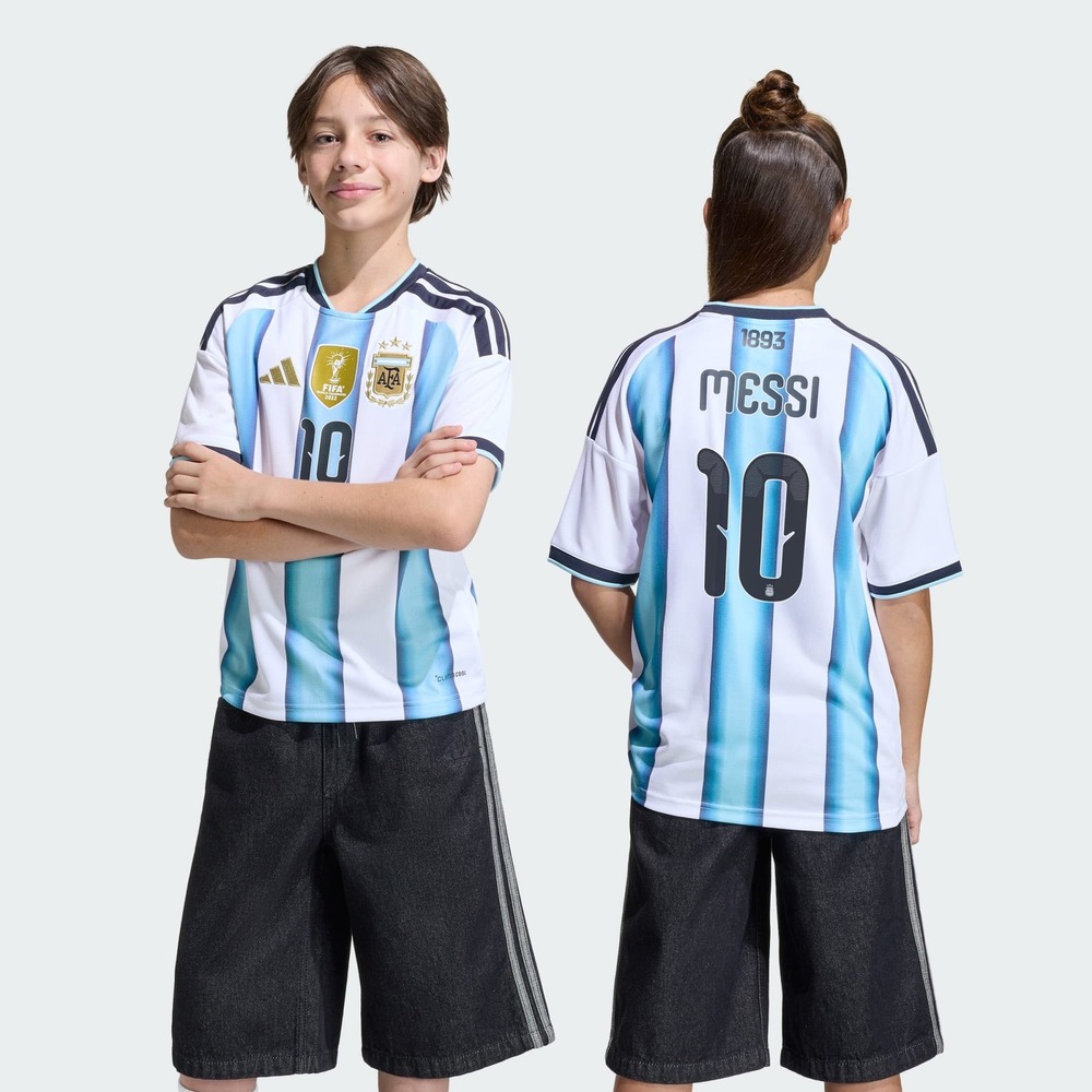 Adidas Argentina Messi 10 Jersey White Blue Youth Medium New With Tags